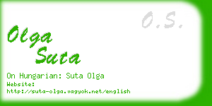 olga suta business card